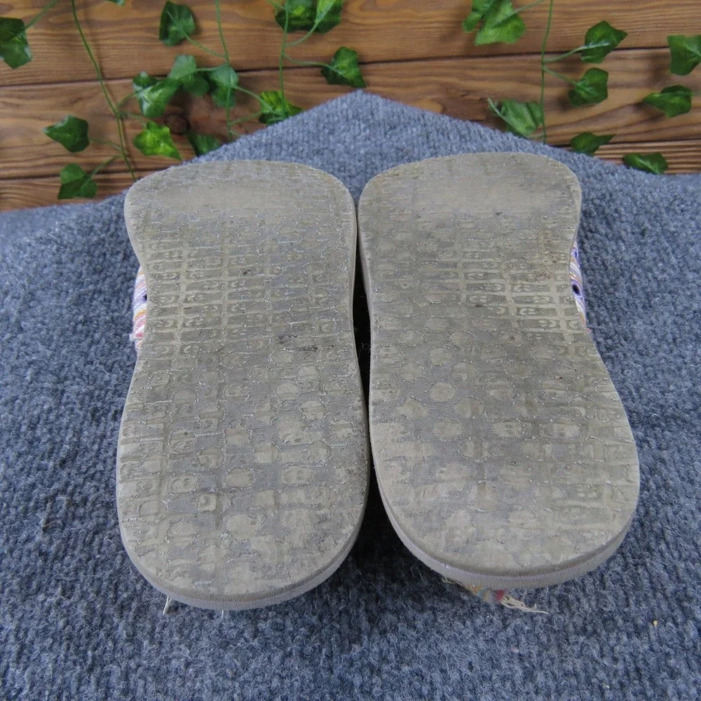 Sanuk Donna ST Summer Cord Girls 5 Multicolor Textile Slip-On Casual Beach Shoes